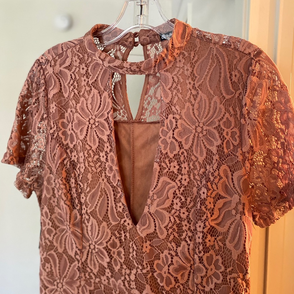 Flower lace Charlotte Russe midi dress